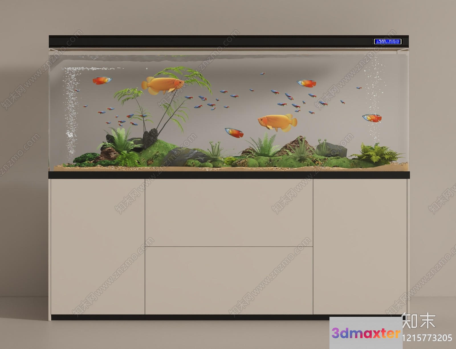 A Large Fish Tank 3D Model - 11282 - VRAY Render