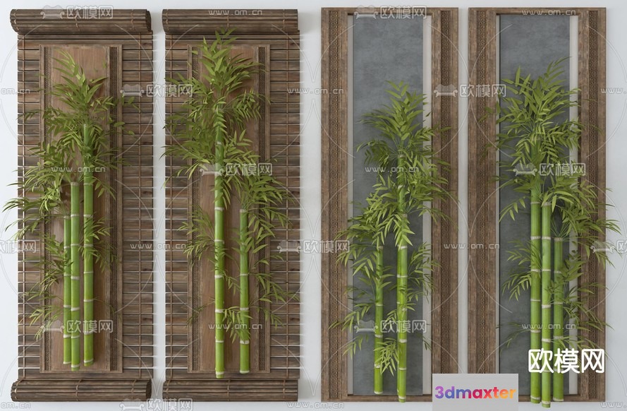 Bamboo Wall Decor 3D Model - 6802 - VRAY Render