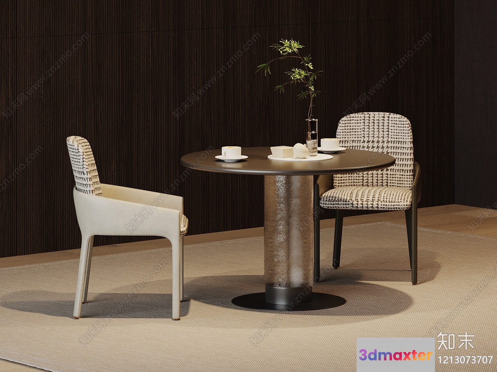 Modern Dining Table 3D Model - 16717 - VRAY Render