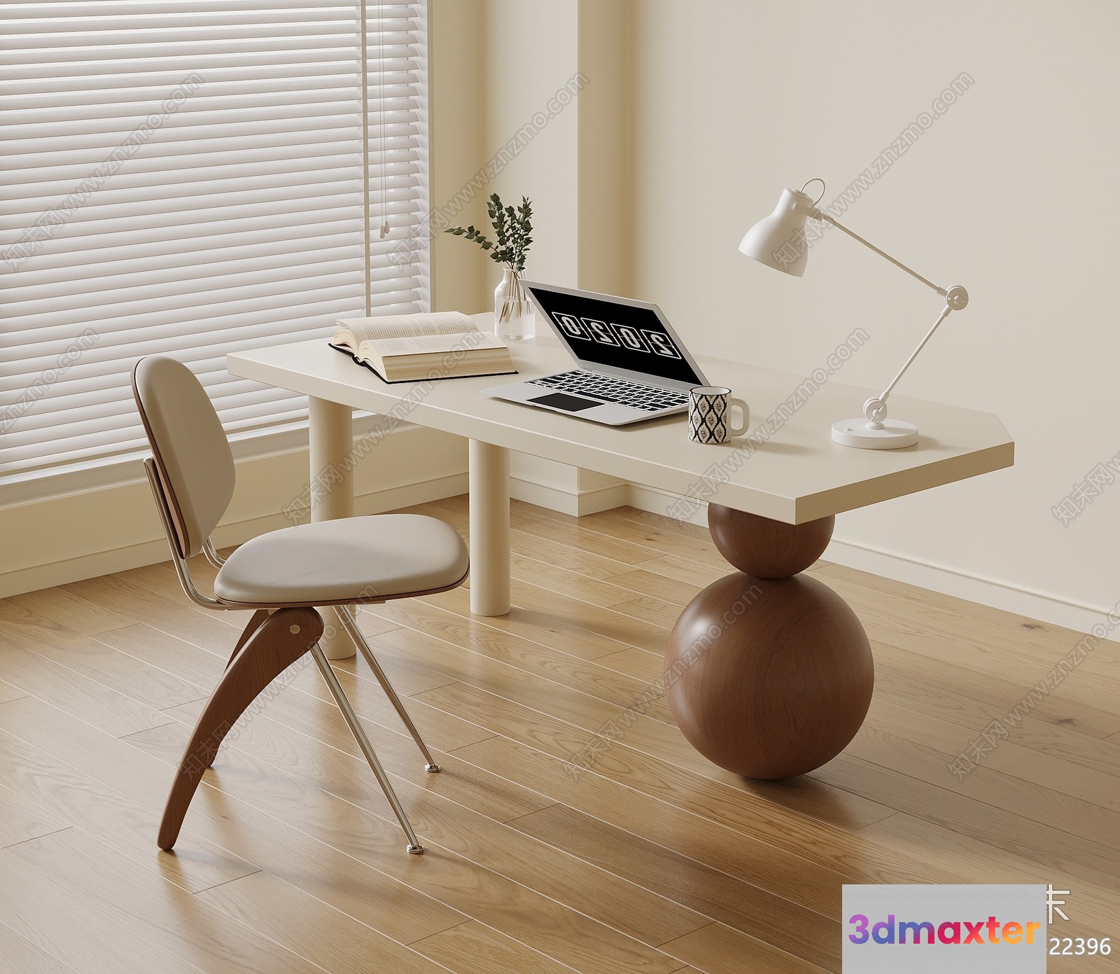 Modern Home Office 3D Model - 15867 - VRAY Render