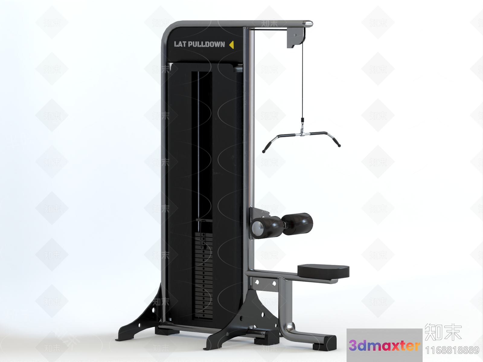 Lat Pulldown Machine 3D Model - 15096 - VRAY Render