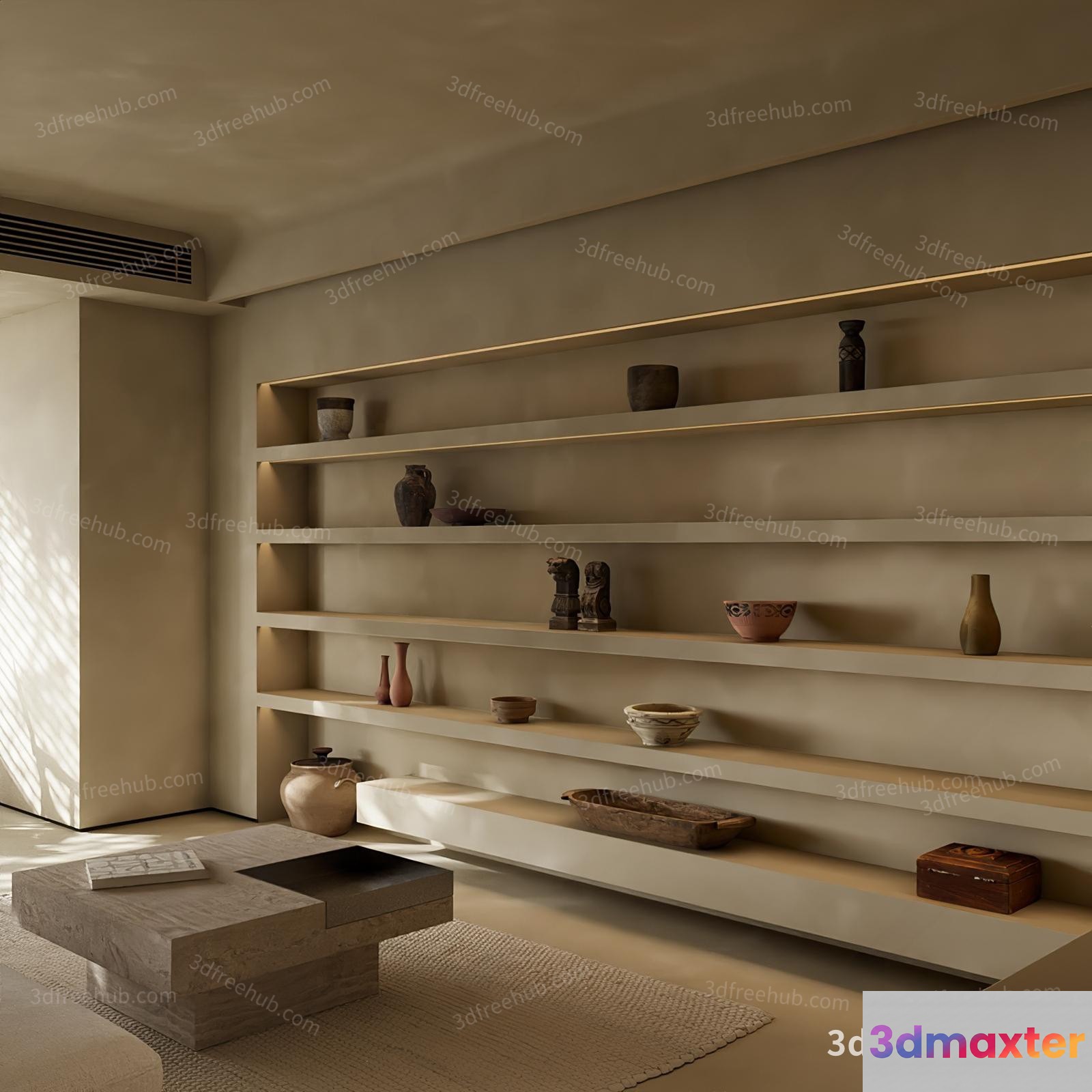 Modern Minimalist Interior 3D Model - 22271 - VRAY Render