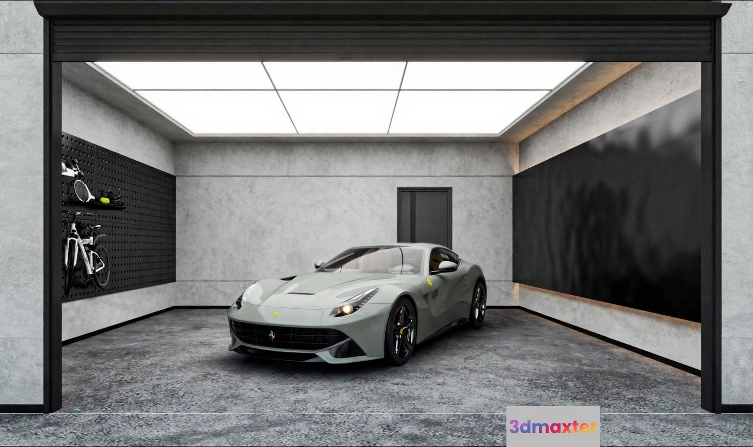 A Sleek High-End Sports Car 3D Model - 8949 - VRAY Render