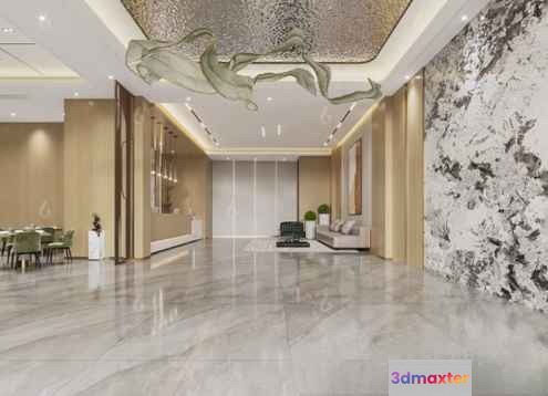 Marble Wall 3D Model - 10703 - CORONA Render