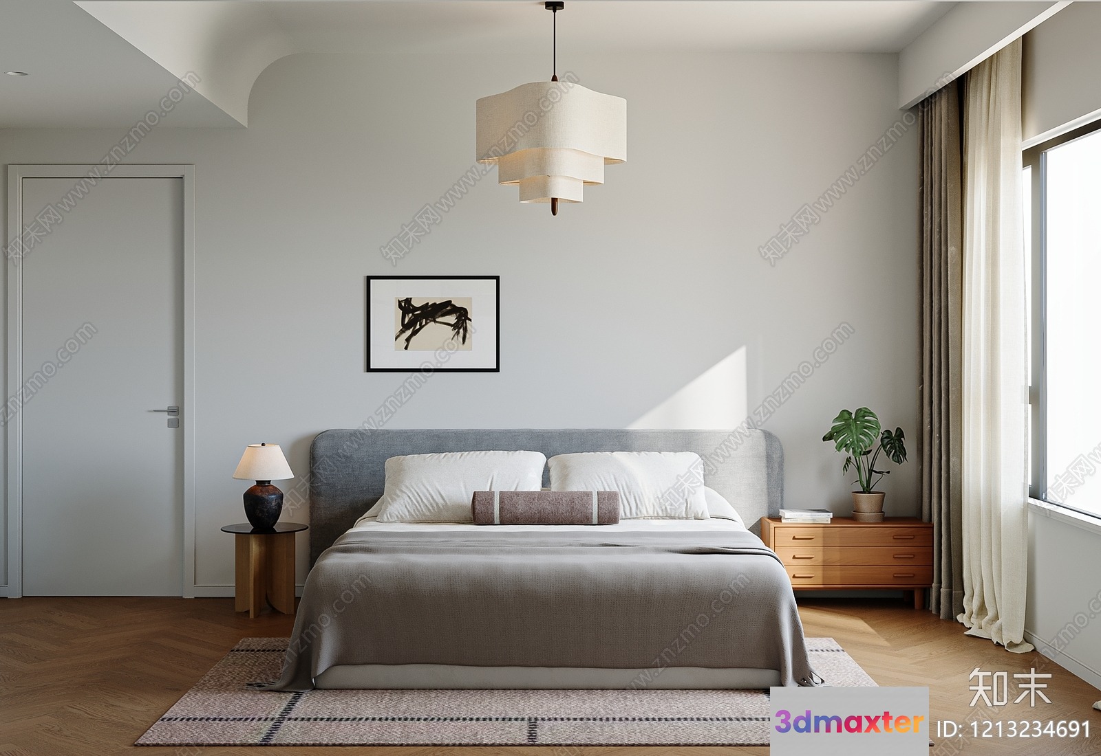 Cozy Bedroom 3D Model - 5517 - VRAY Render
