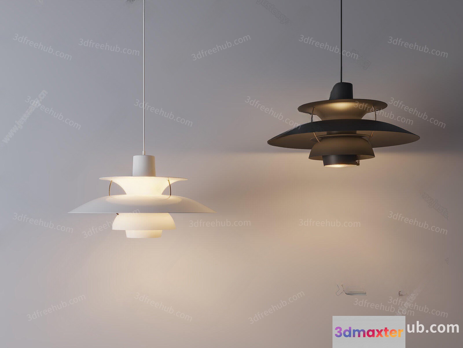 Gold Light Fixture 3D Model - 20216 - VRAY Render