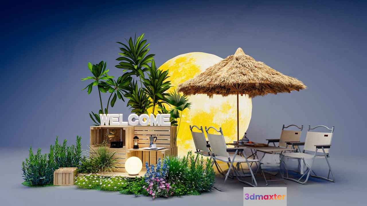 Outdoor Patio Furniture 3D Model - 16566 - VRAY Render