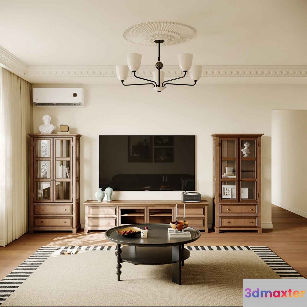 Modern Living Room 3D Model - 13382 - VRAY Render
