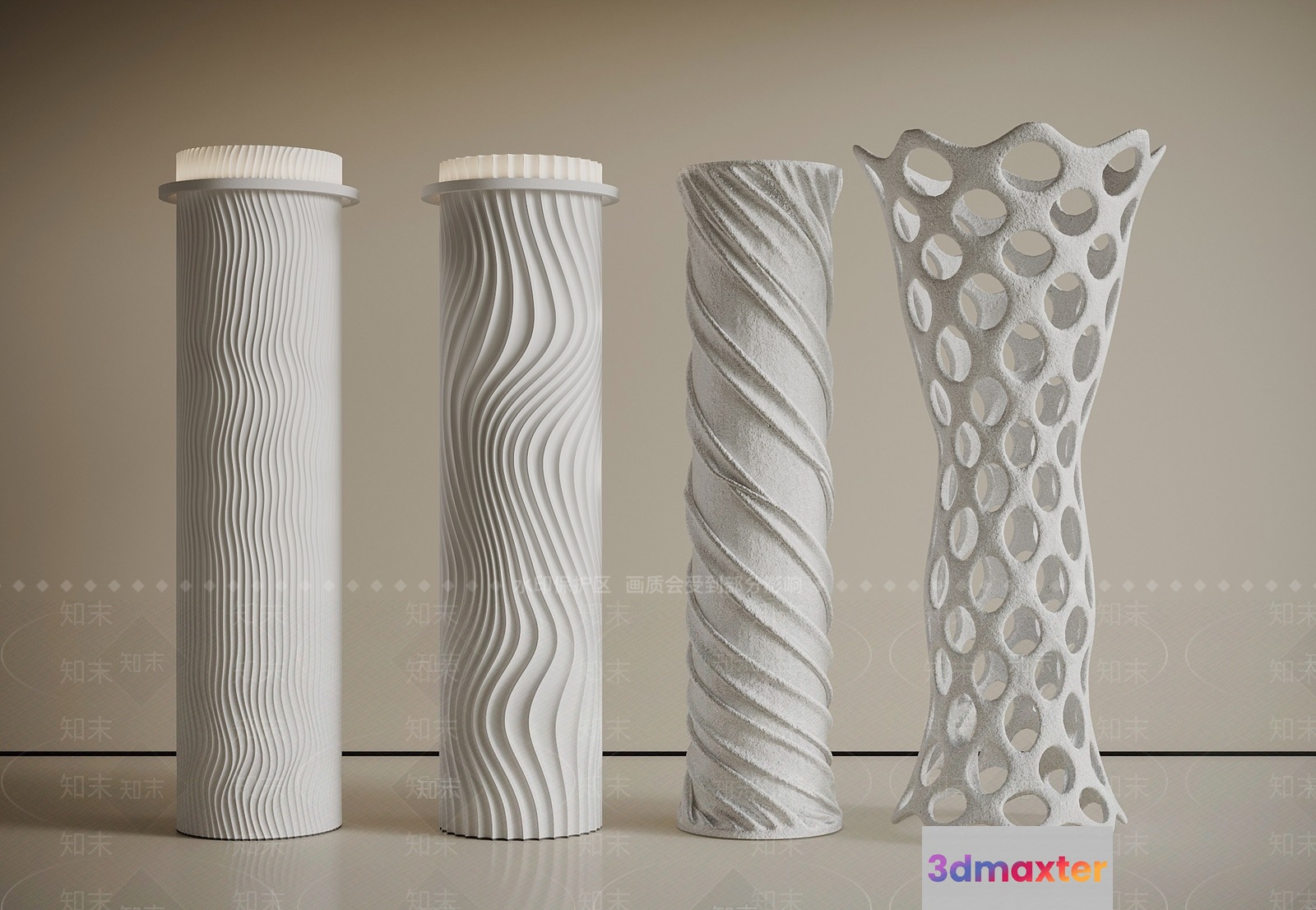 These Are 3D Printed Objects 3D Model - 2954 - VRAY Render