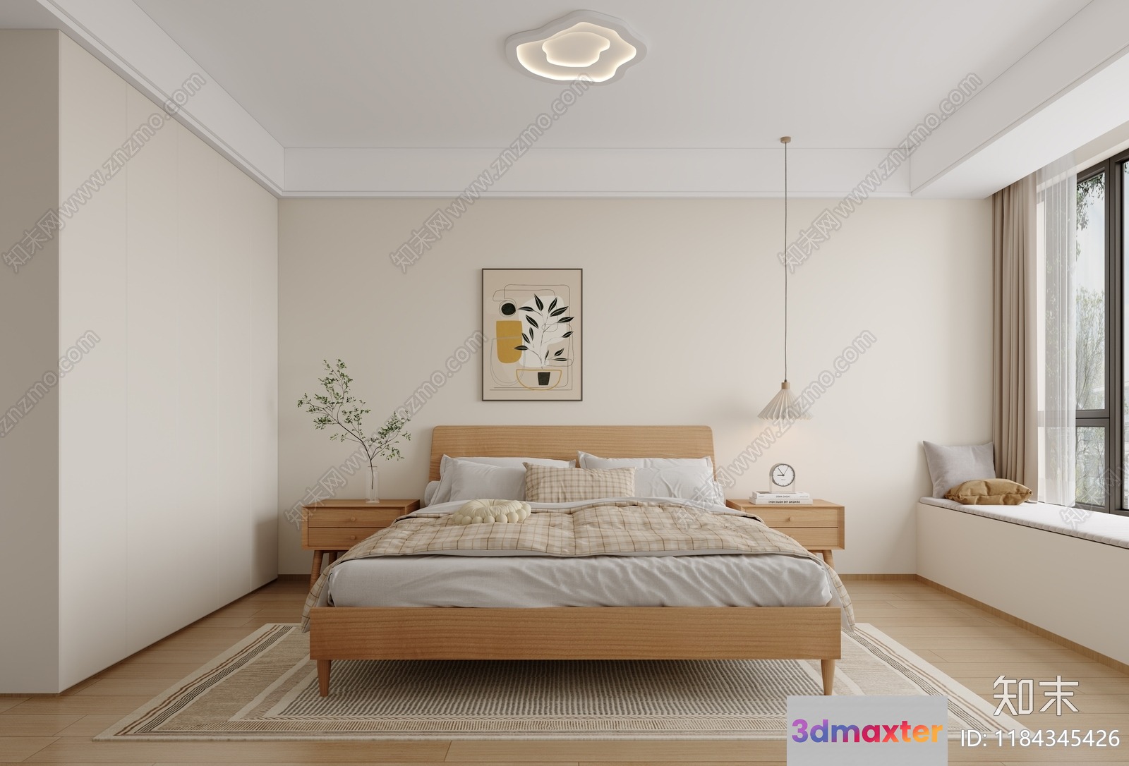 Cozy Bedroom 3D Model - 18341 - CORONA Render