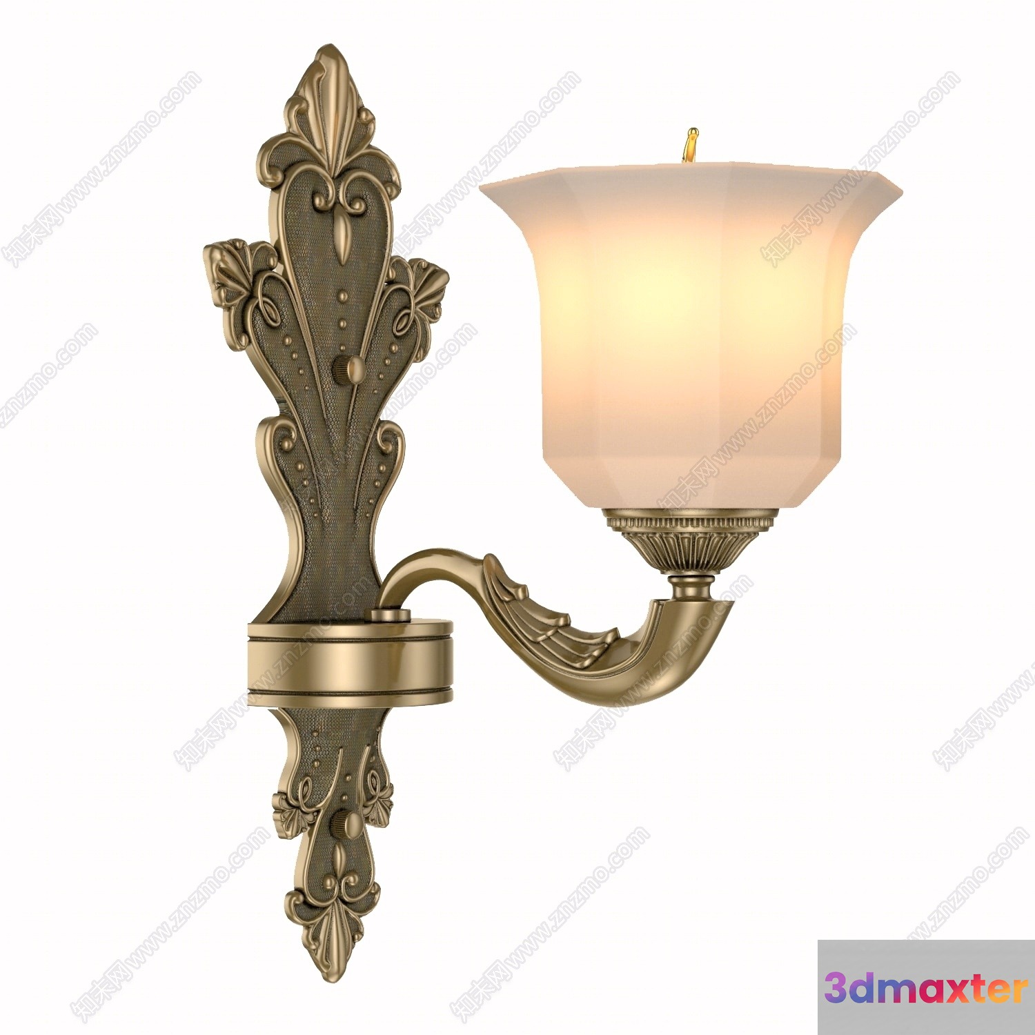 Gold Light Fixture 3D Model - 9027 - VRAY Render
