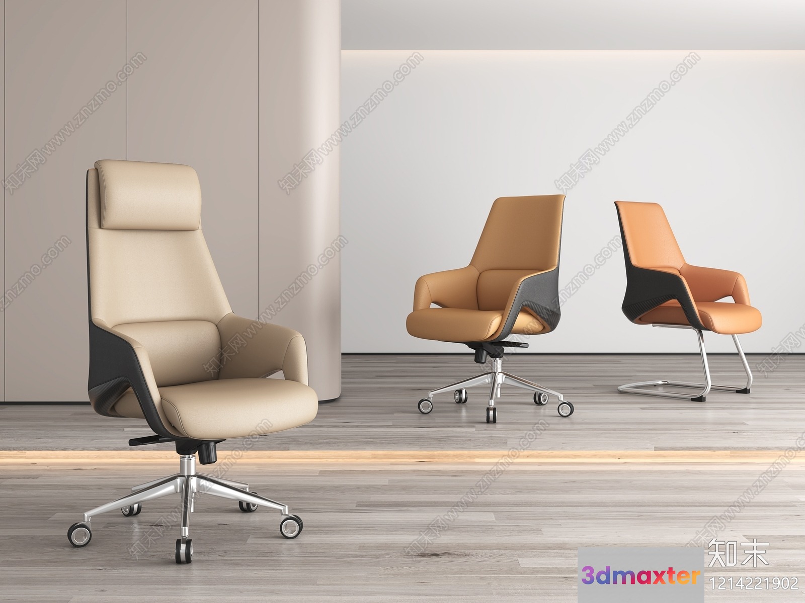 Modern Office Chairs 3D Model - 23217 - VRAY Render