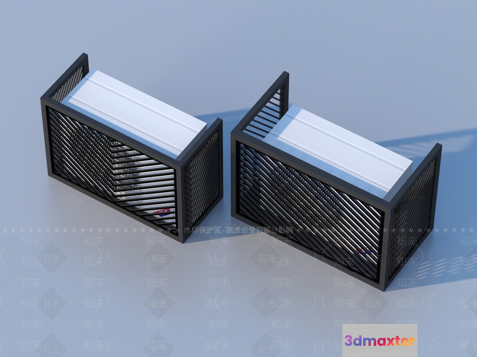Modern Storage Boxes 3D Model - 23206 - VRAY Render