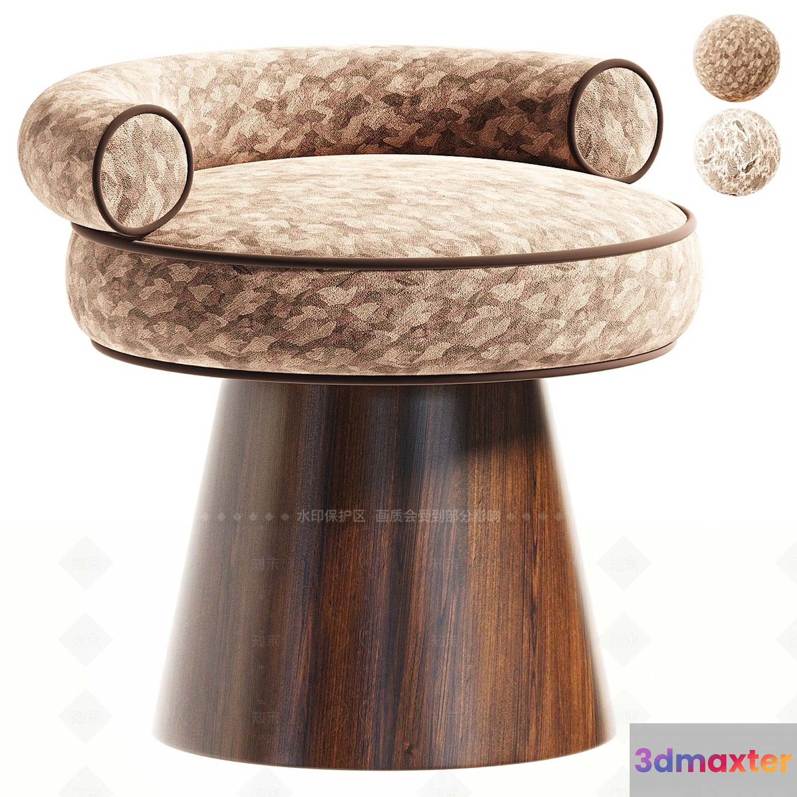 Modern Round Chair 3D Model - 10190 - VRAY Render