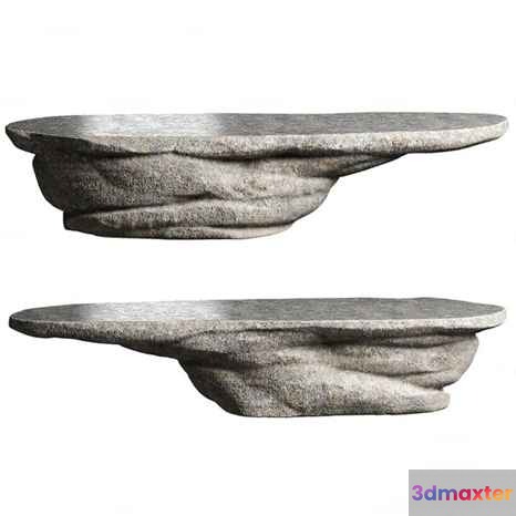 Grey Stone Shelves 3D Model - 11331 - CORONA Render