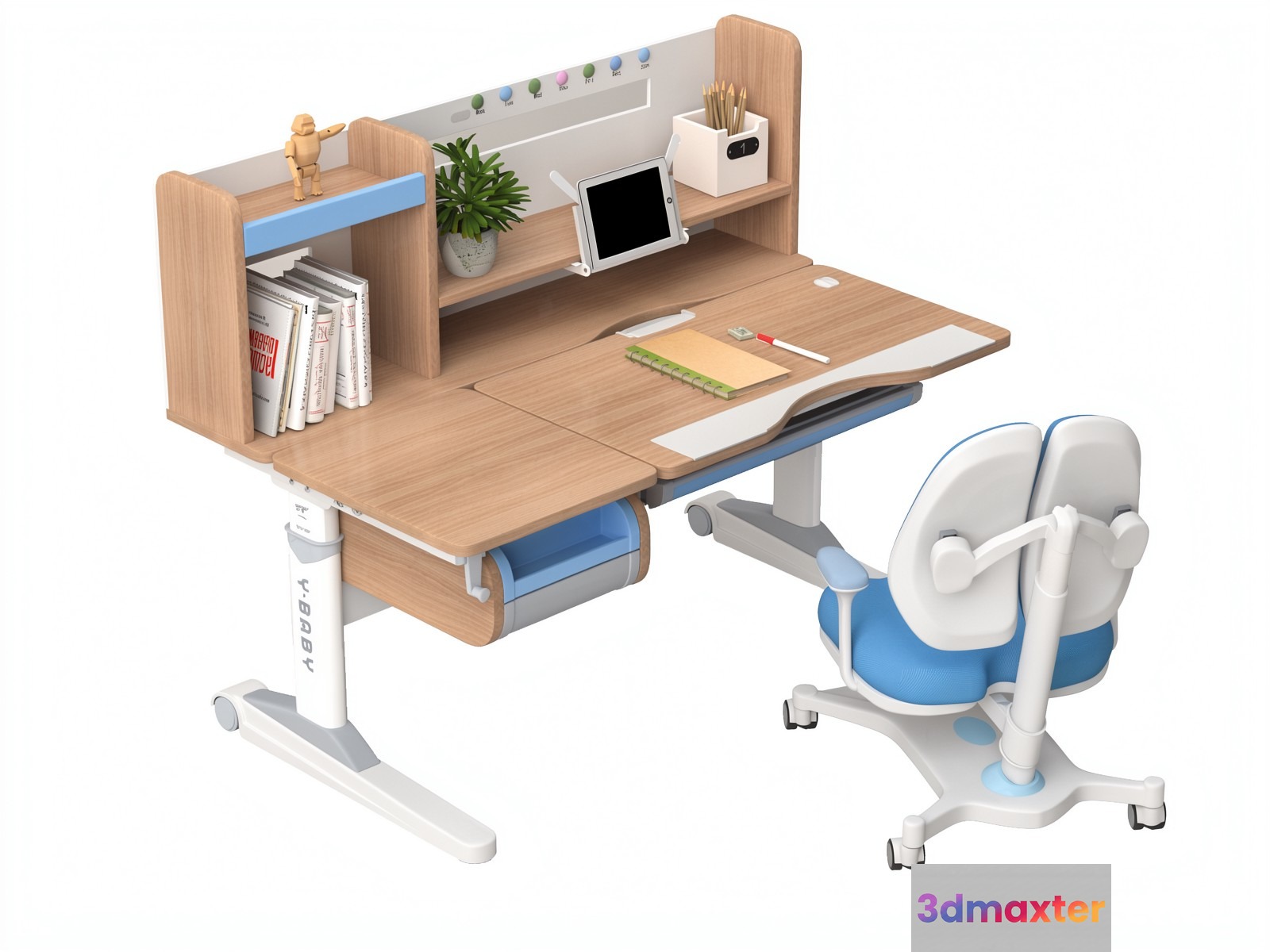 Modern Desk Setup 3D Model - 19291 - VRAY Render