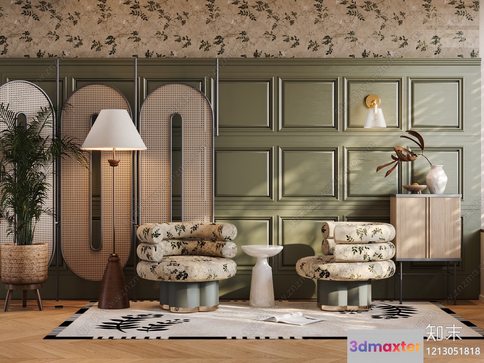 Modern Living Room 3D Model - 14481 - VRAY Render
