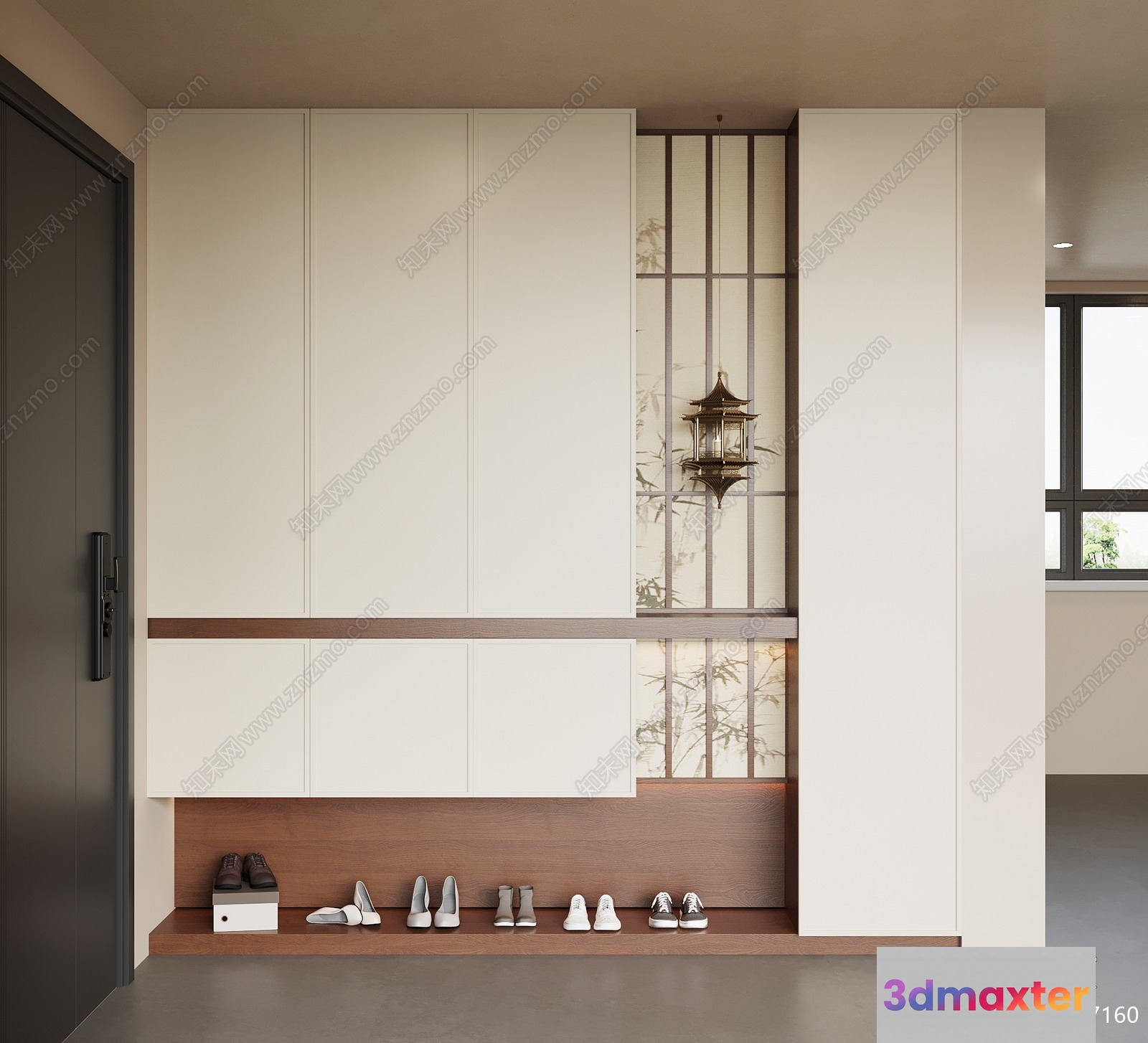 Modern Shoe Storage Unit 3D Model - 11276 - VRAY Render