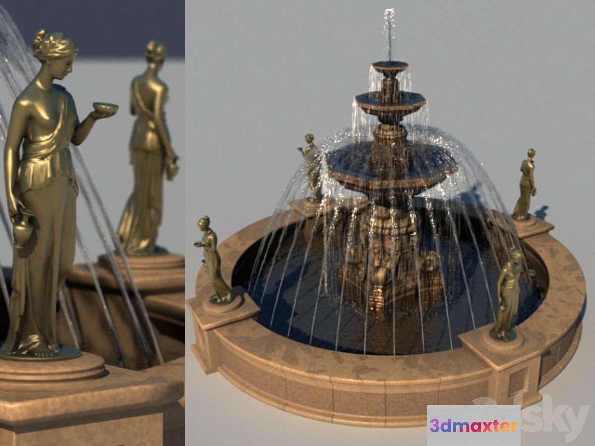 fountain 6 m with Venuses