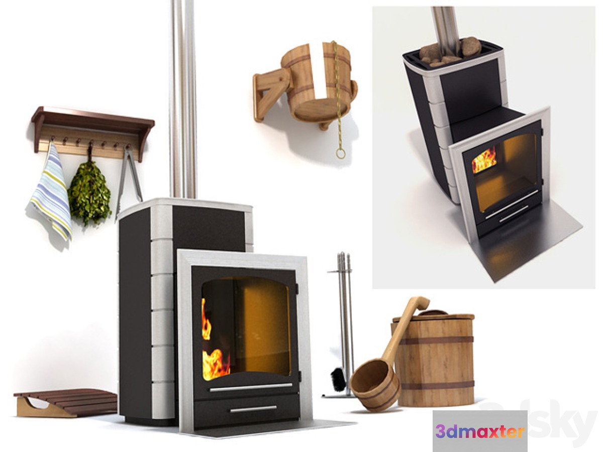 Bath furnace-fireplace & accessories