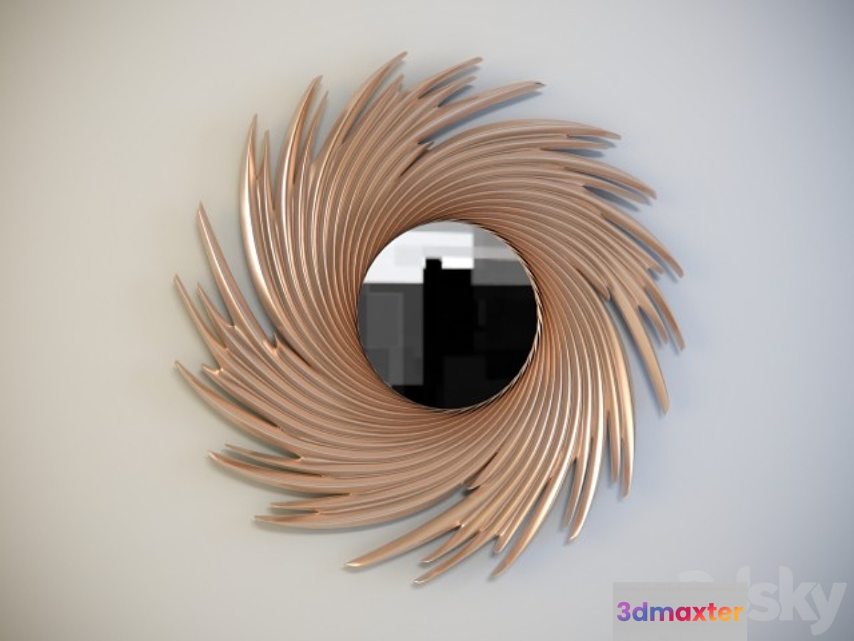 Art-Deco Sun 3D Max