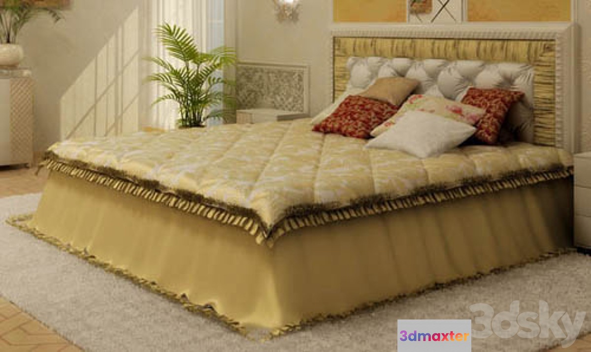 Bed in the classic style