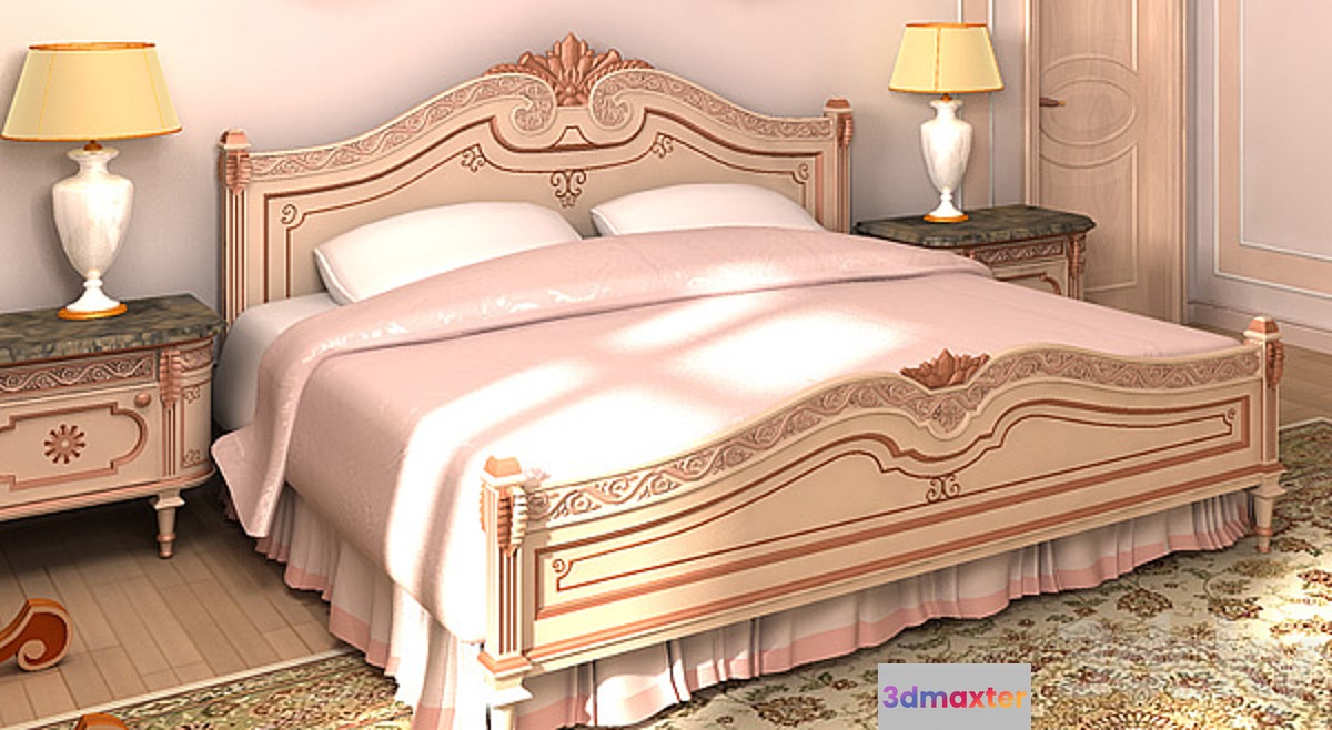 2 + Bed + bedside 2 desktop lamps