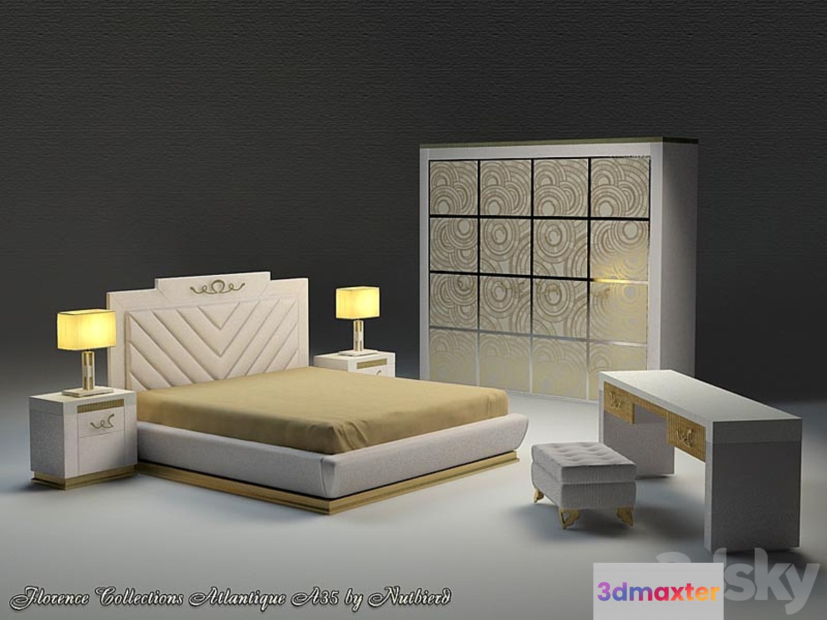 Bedrooms Atlantique A35 Florence collections 3D Max