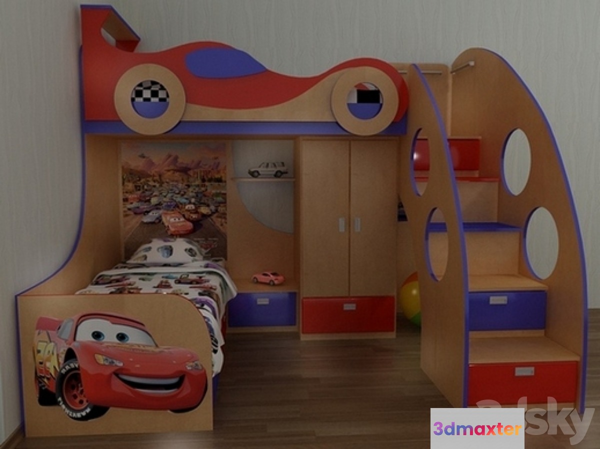 Children 2-level bed