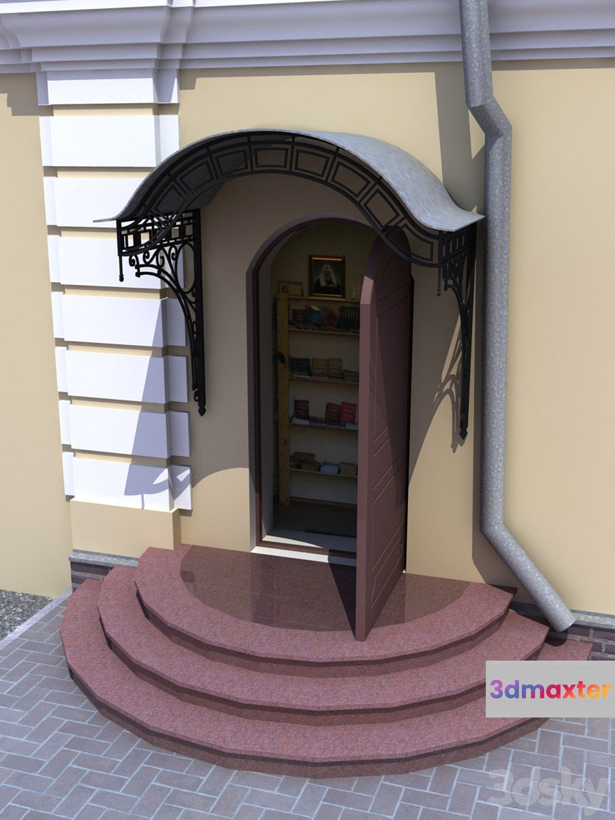 Porch with a forged cover