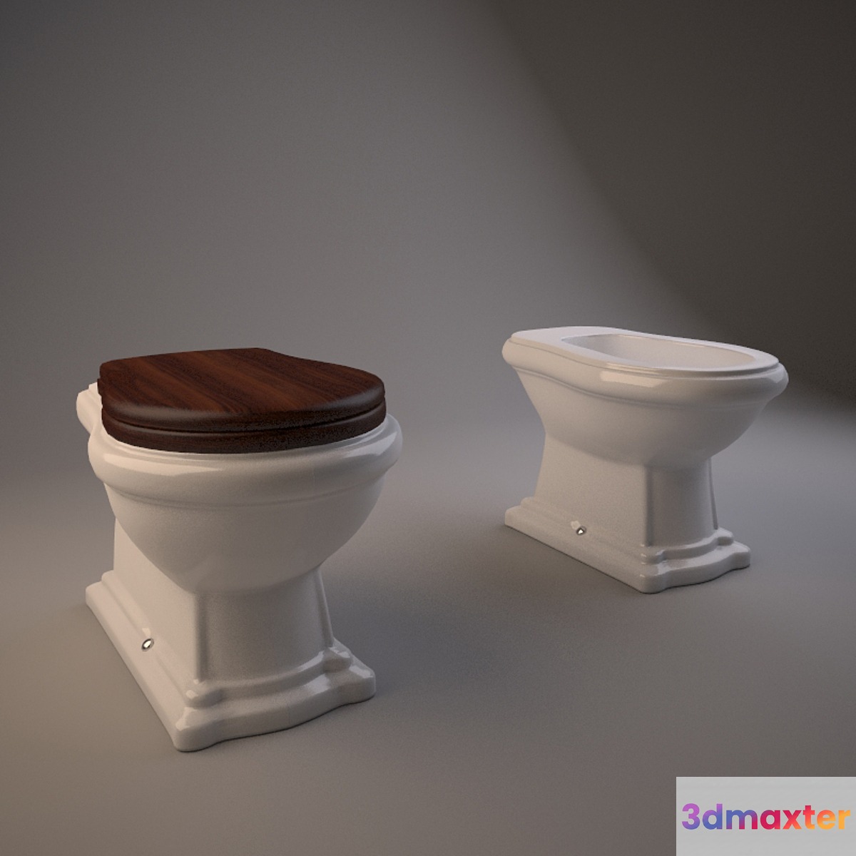 Toilet and bidet from Kerasan Retro collection