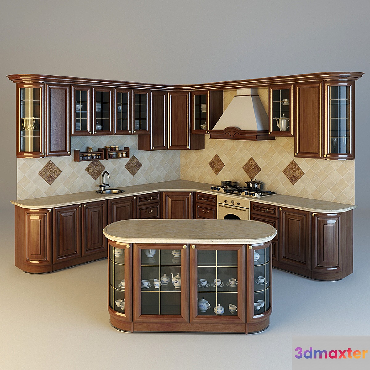 kitchen with island
