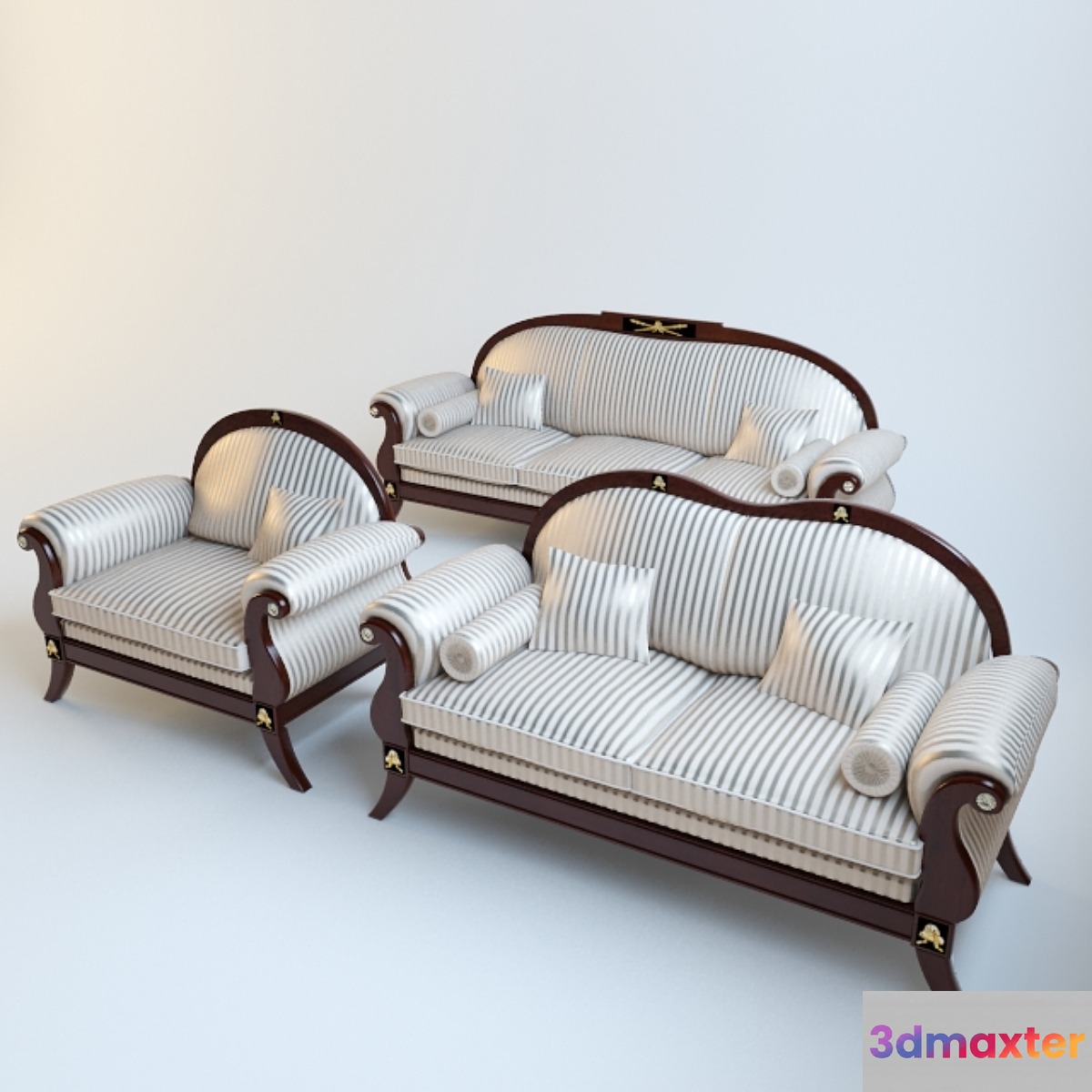 Sofa and armchair 3D Max