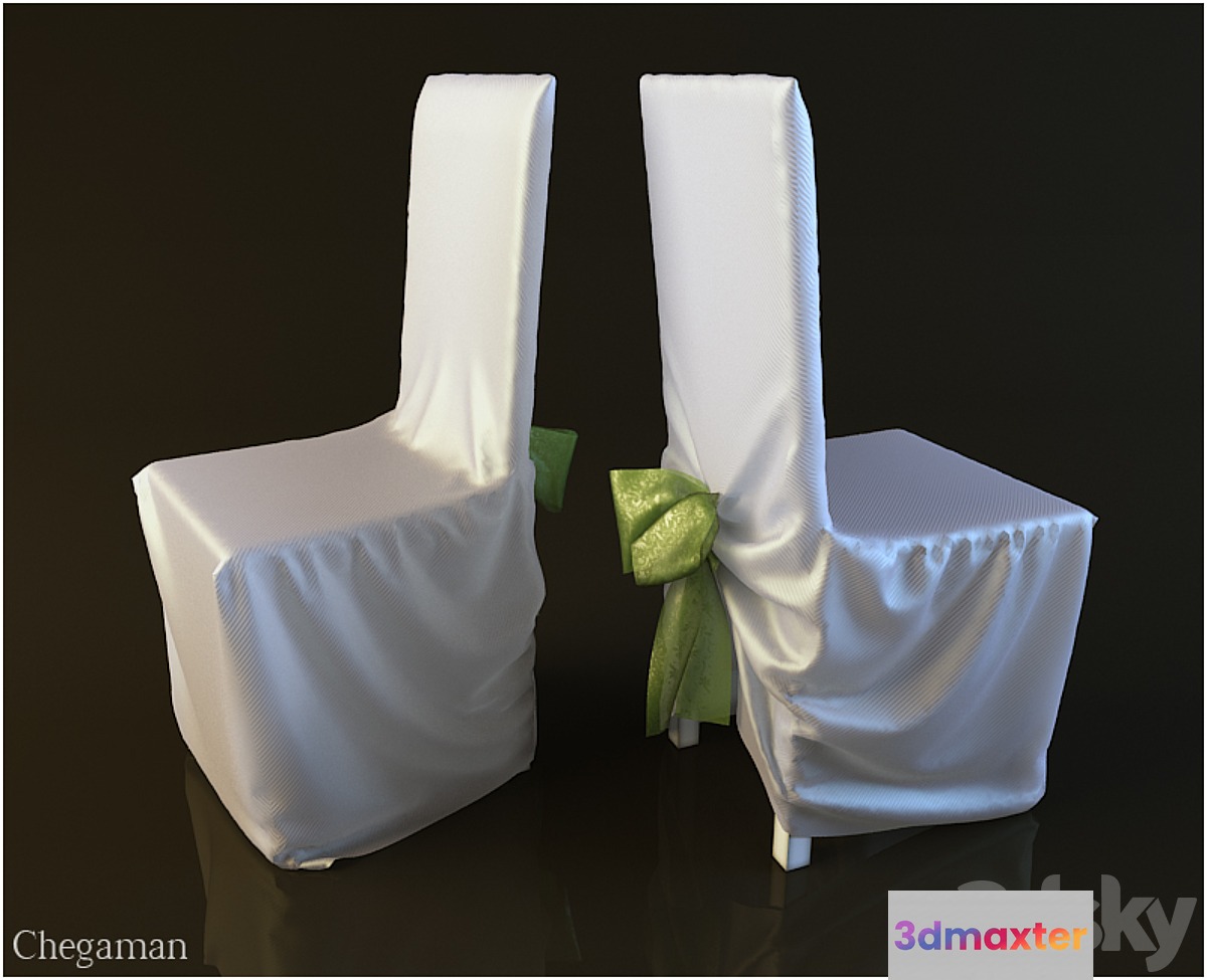 Chair with dust cover 3D Max