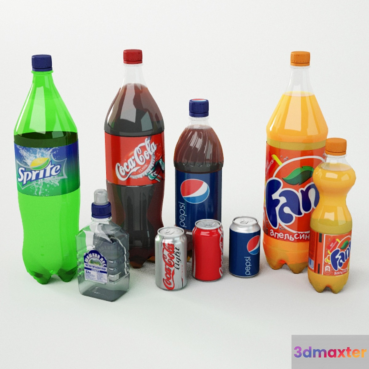 Popular Drink Set 3D Max