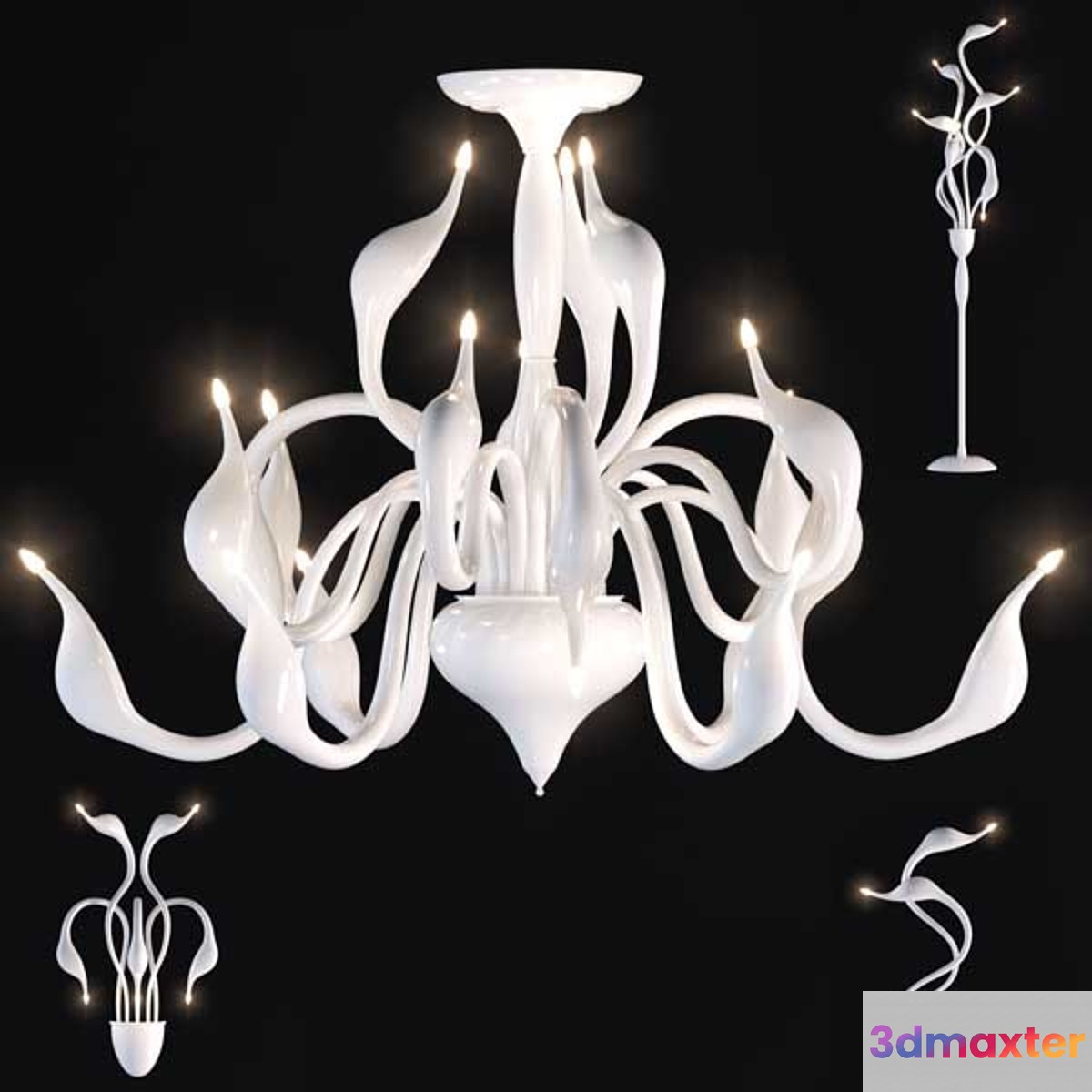 Lightstar _ Cigno collo 3D Max