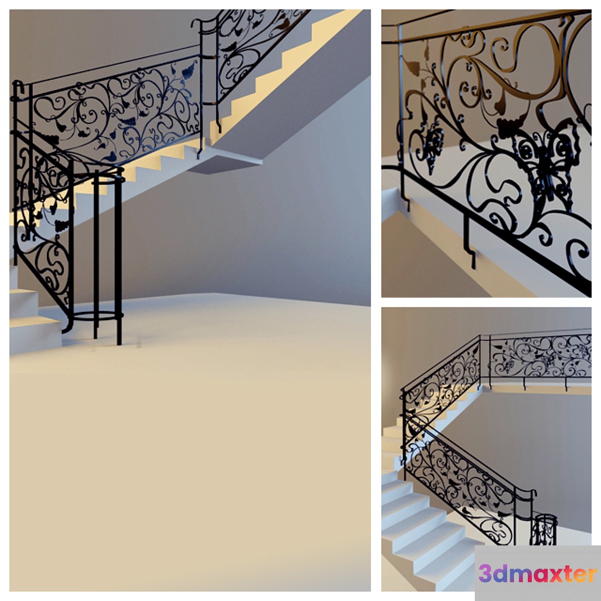 Forged fence stairs