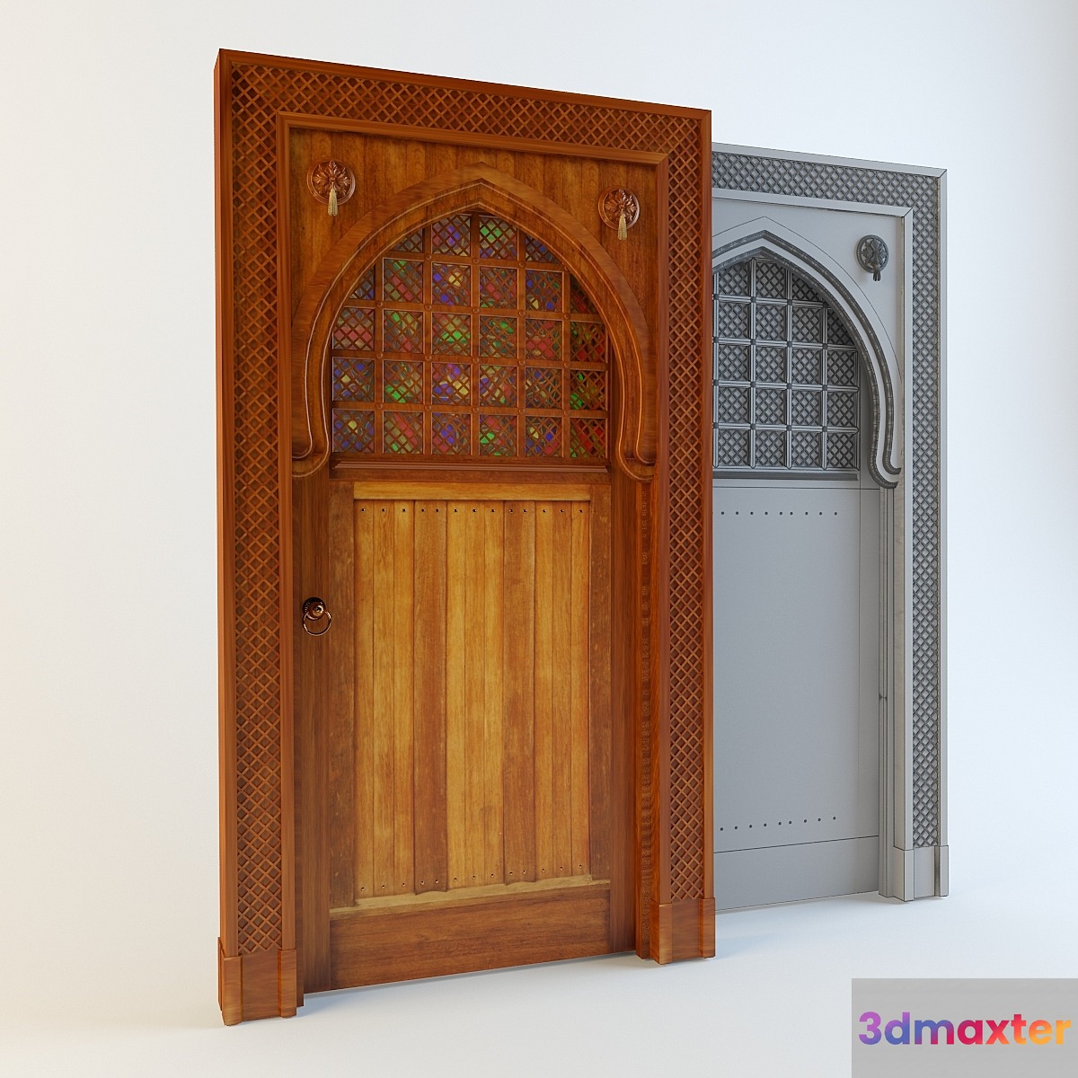Door in Oriental style 3D Max