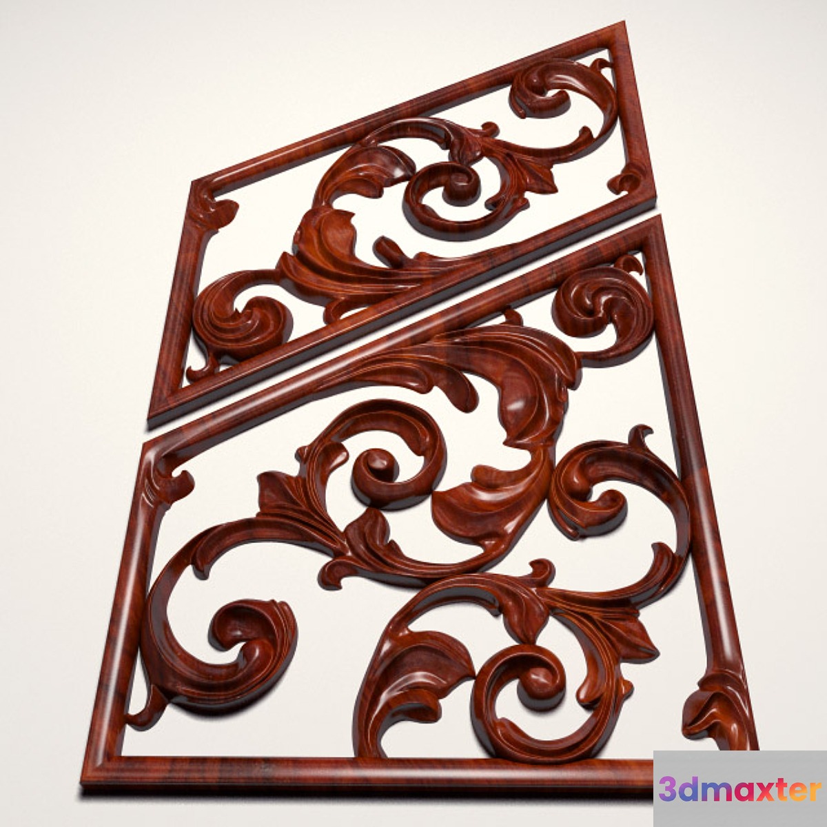 Carved wooden decoration