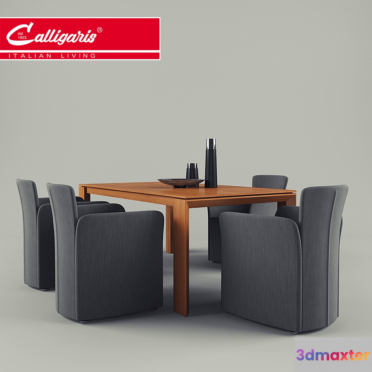 Calligaris _ Omnia table Nido chair 3D Max