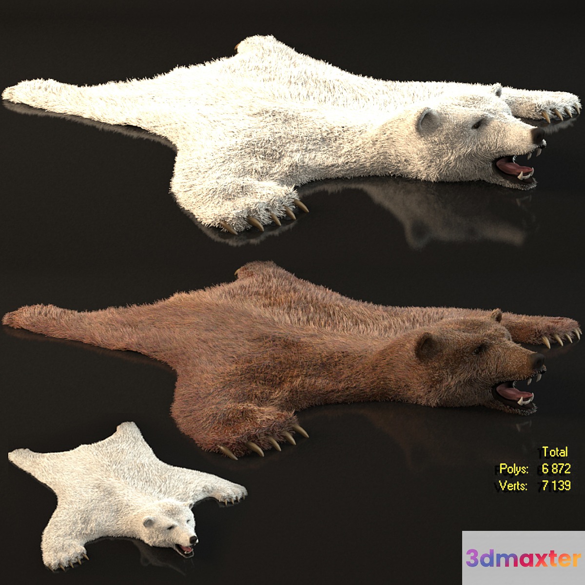 Bear pelt 3D Max