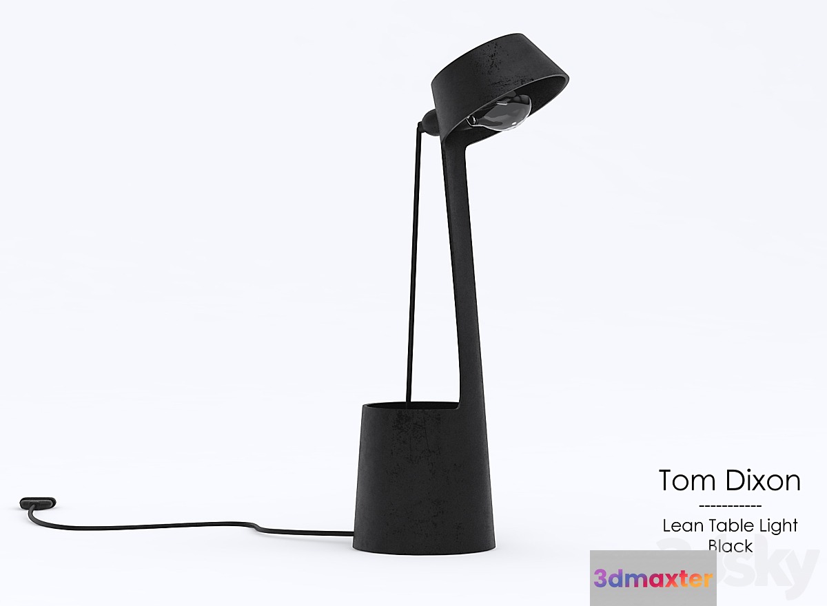 Tom Dixon _ Lean Table Light Black - No.2 3D Max