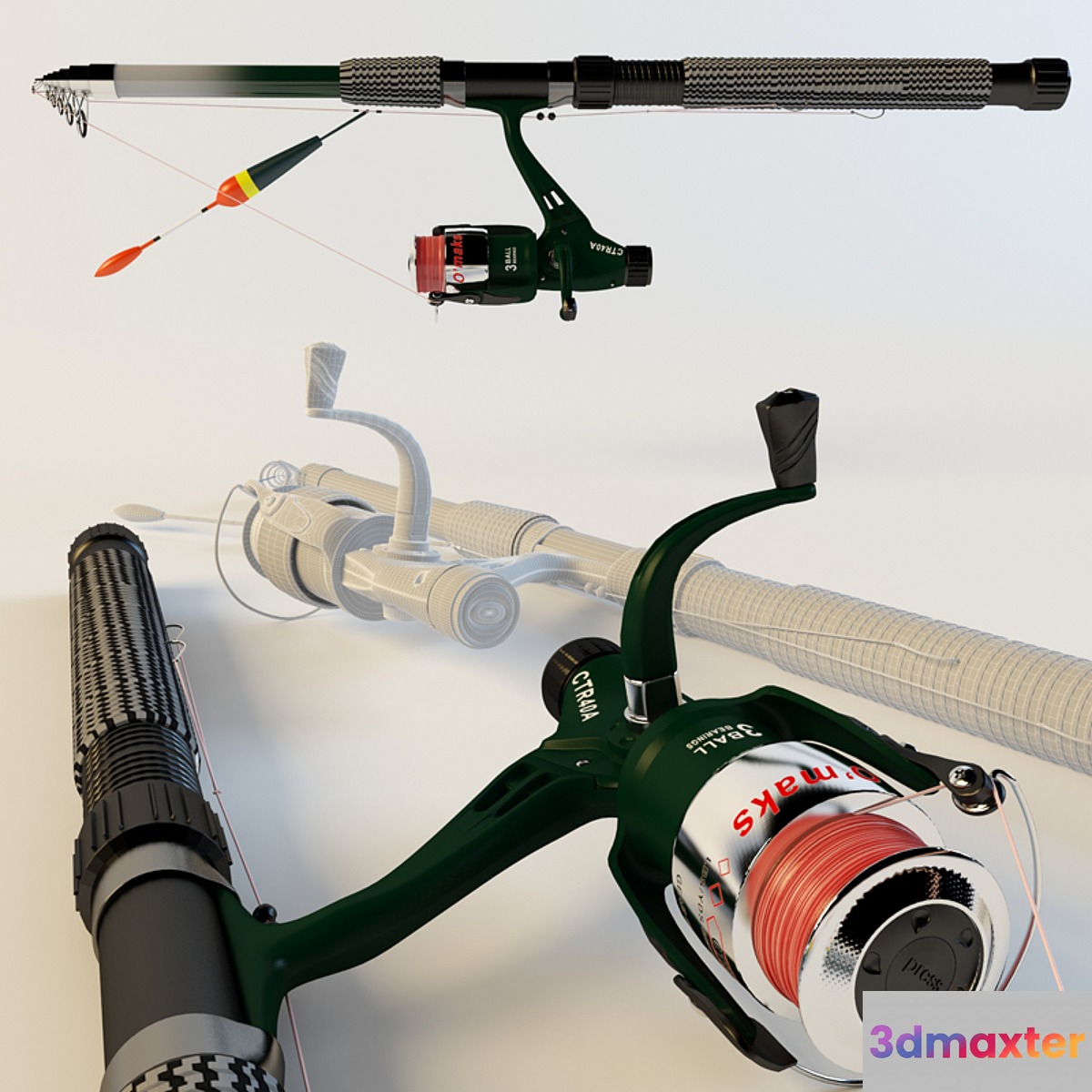 fishing rod 3D Max