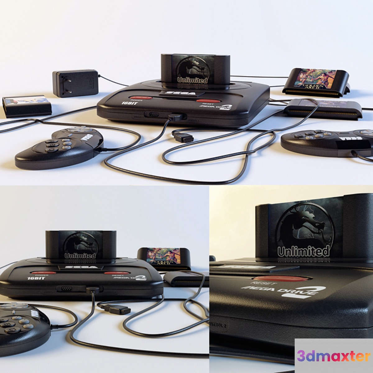 Sega Mega Drive 16-bit 3D Max