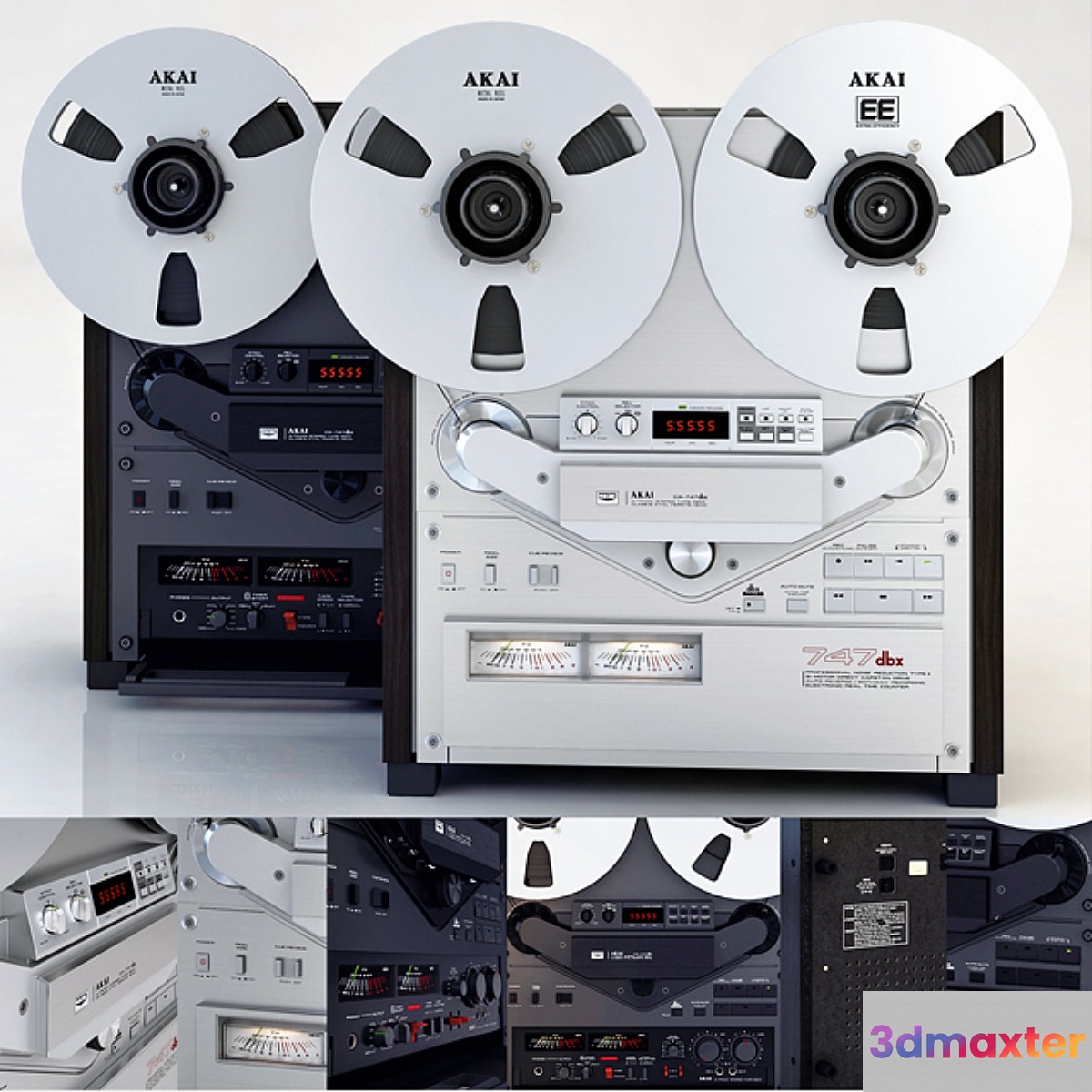 AKAI GX-747dbx 3D Max