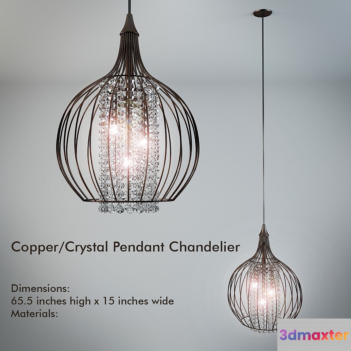 Copper _ Crystal Pendant