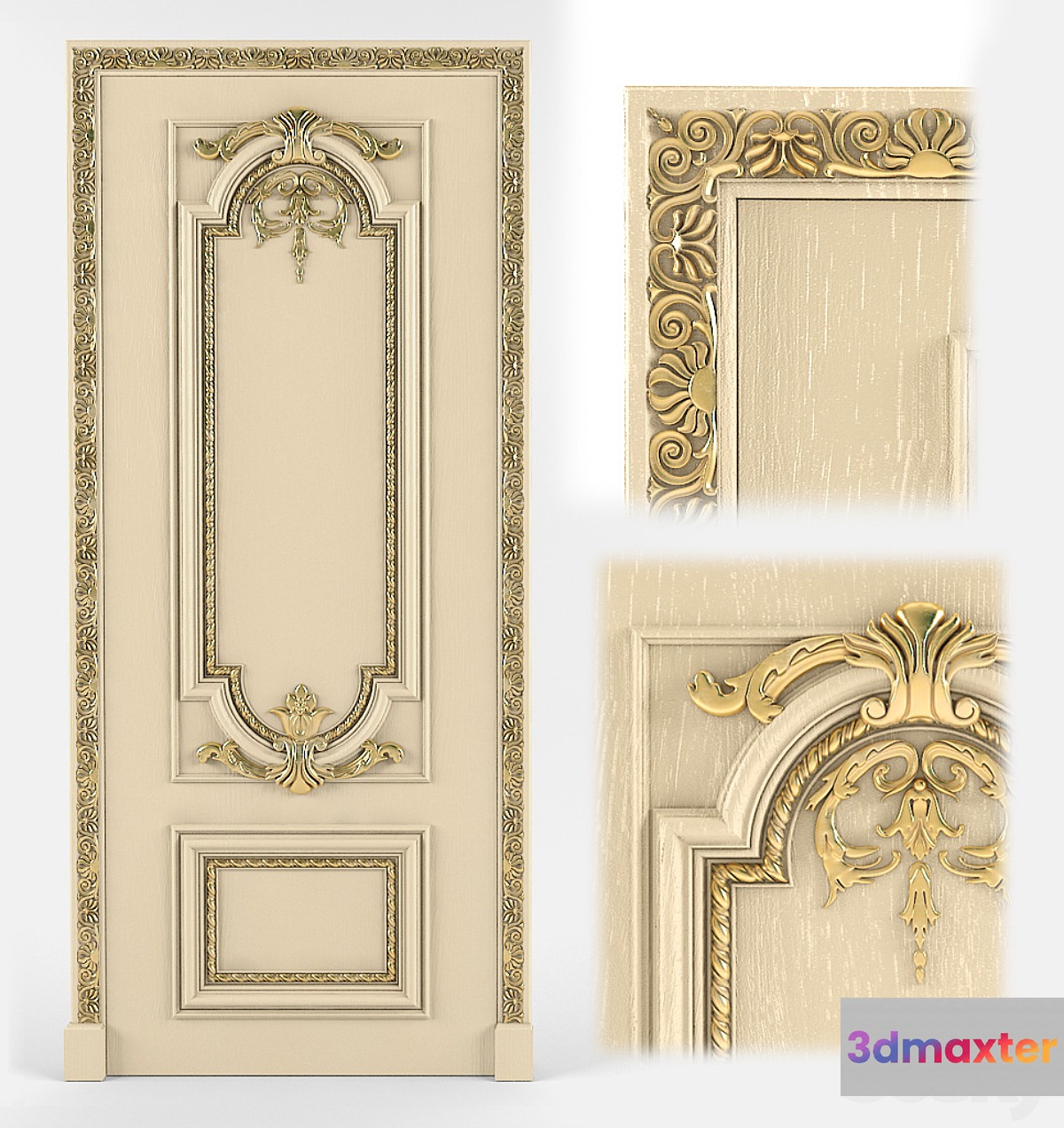 Classic door - No.2 3D Max