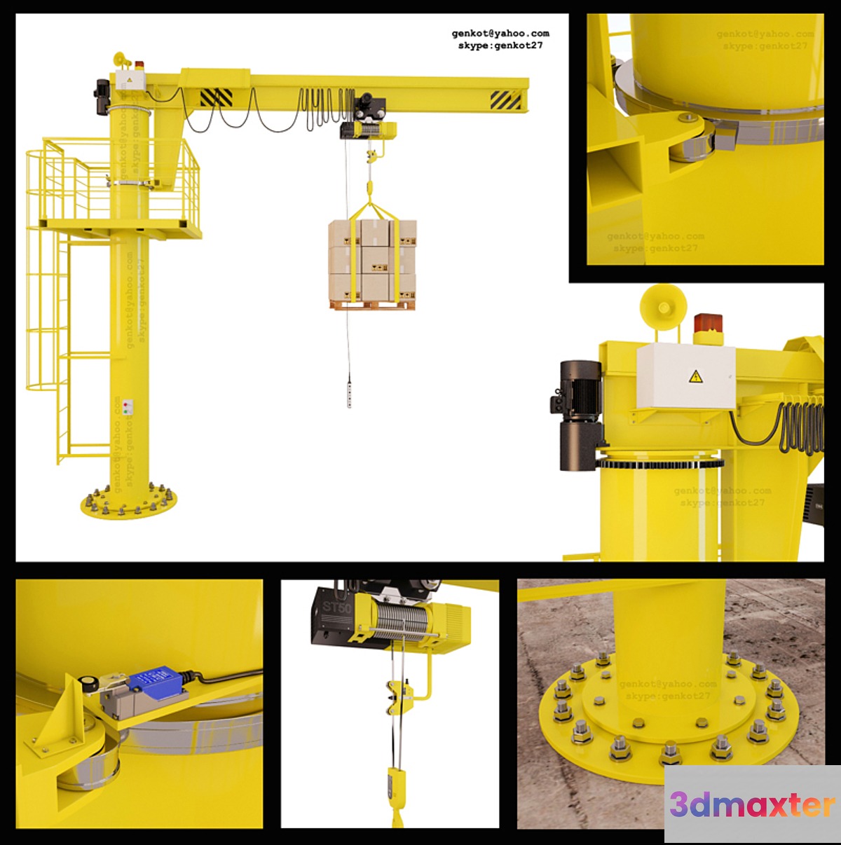 Crane console 3D Max