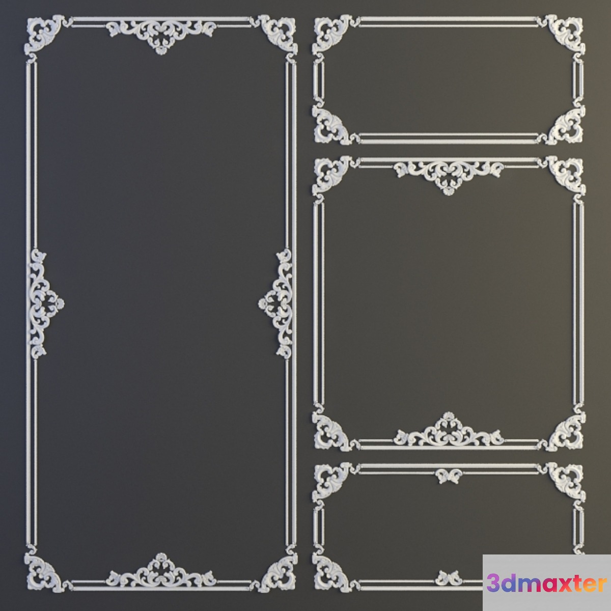 Gypsum stucco tracery 3D Max