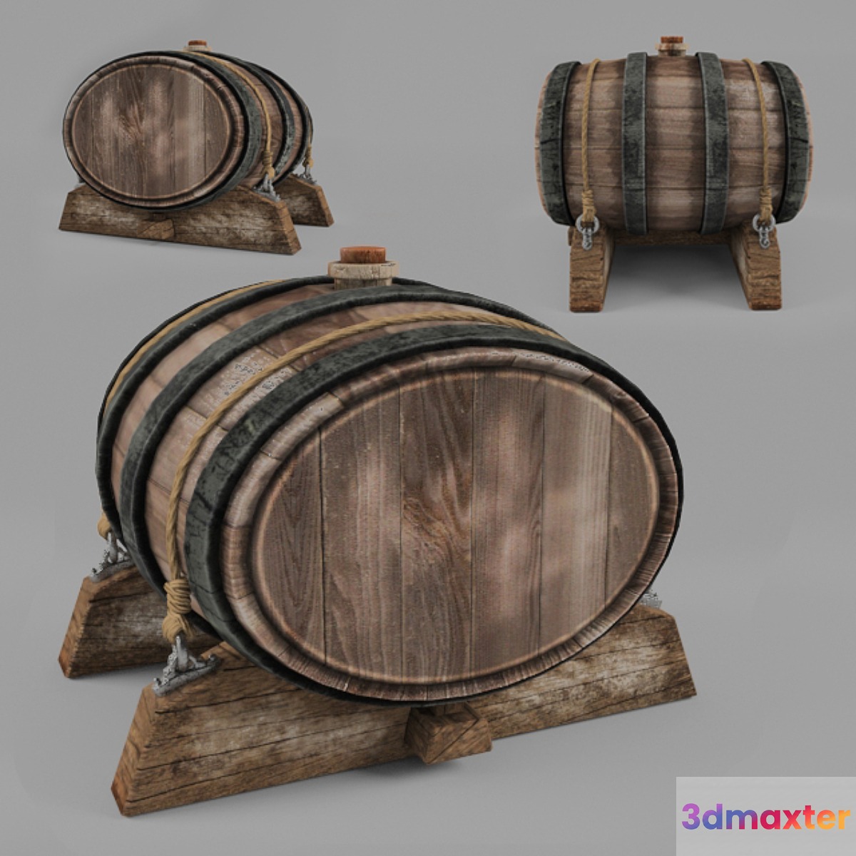 Old ship barrel - No.2 3D Max